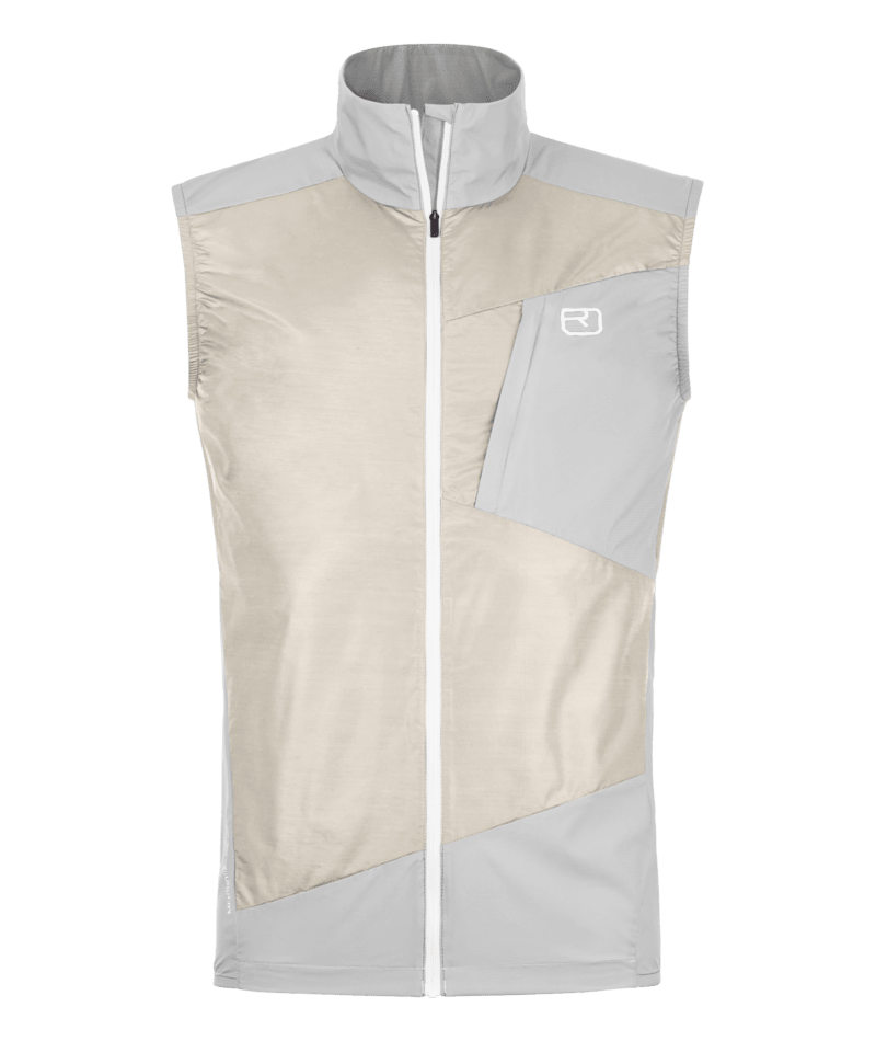 Remera Ortovox 185 Merino Patch LS M White Tea