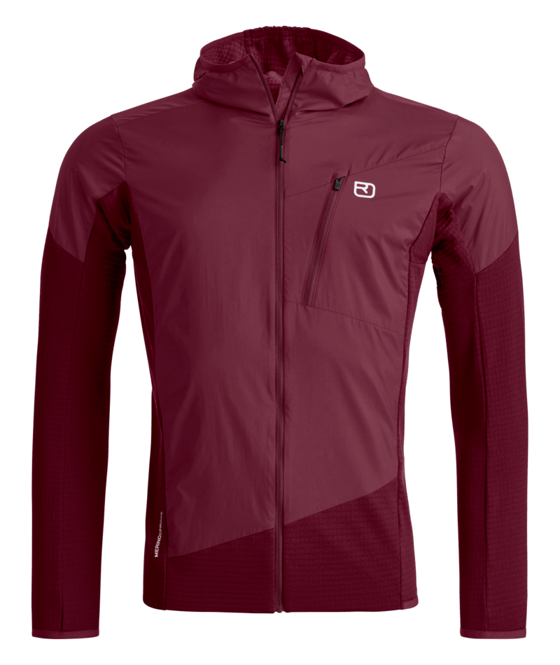 Remera Ortovox 120 Cool Tec MTN Stripe TS M Red Malbec