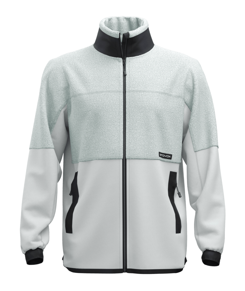 Ortovox Fleece Teddy Jacket M: Calidez de Lana Merino en Grey Ice