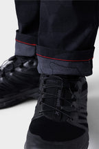 Close-up of 686 Mens Everywhere Featherlight Chino Pant - Slim Fit, paired with black shoes—lightweight design makes these chinos ideal for summer wardrobe updates and warm weather adventures.