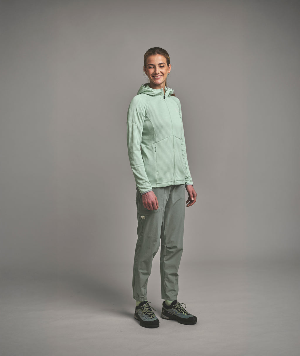 FLEECE LIGHT GRID HOODY W