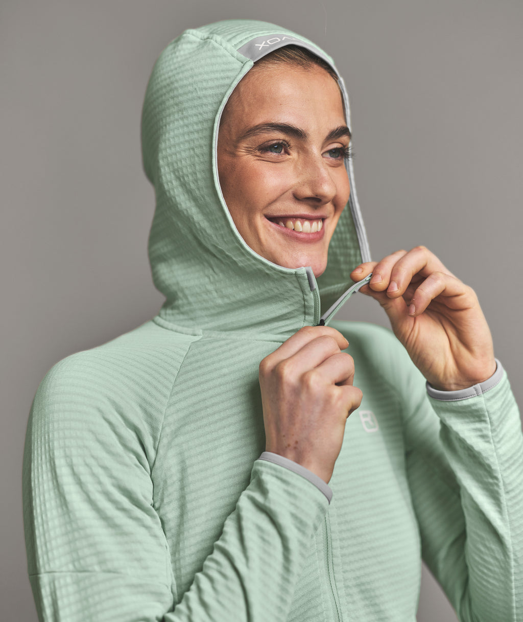 FLEECE LIGHT GRID HOODY W
