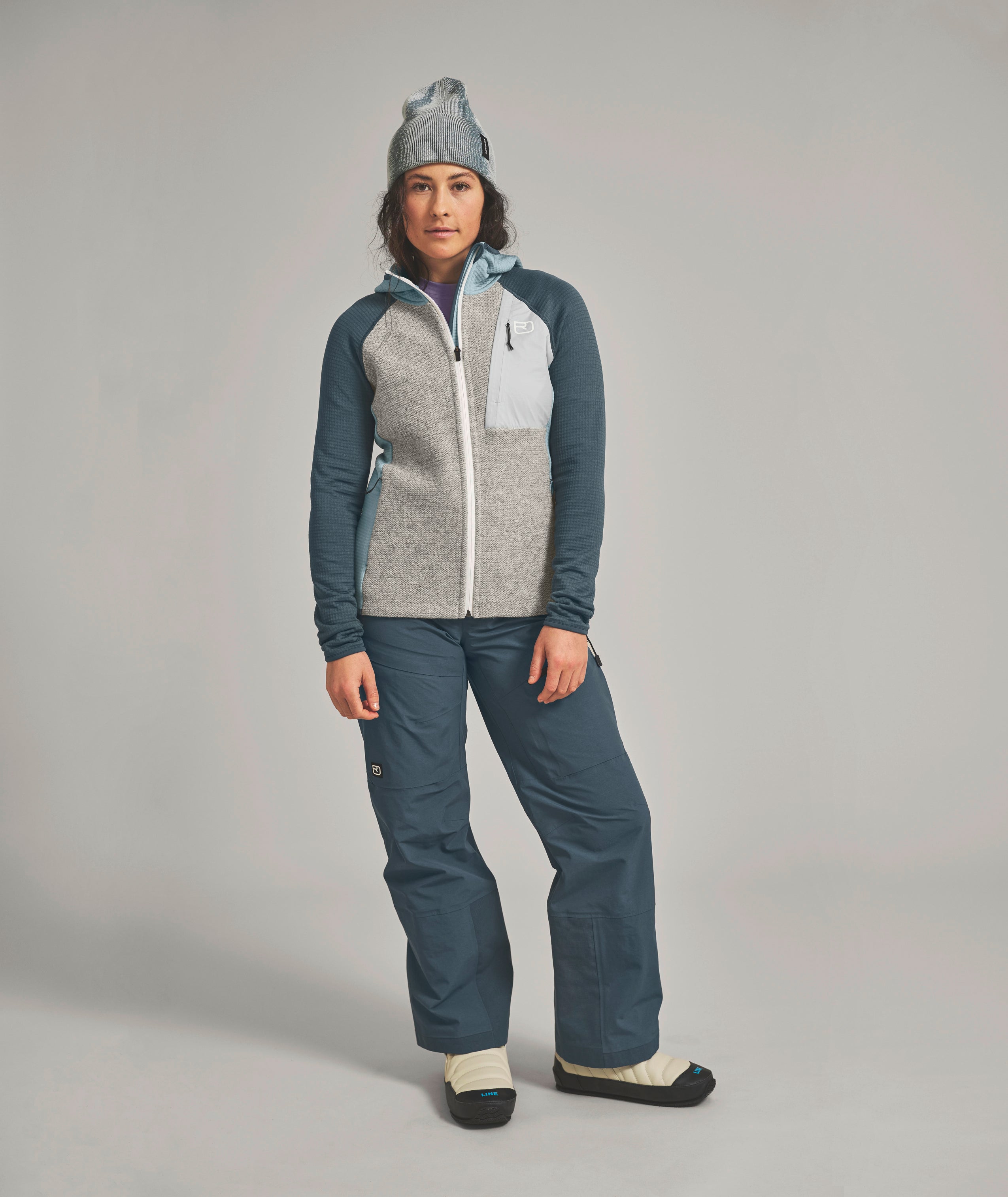 FLEECE GP CLASSIC KNIT HOODY W