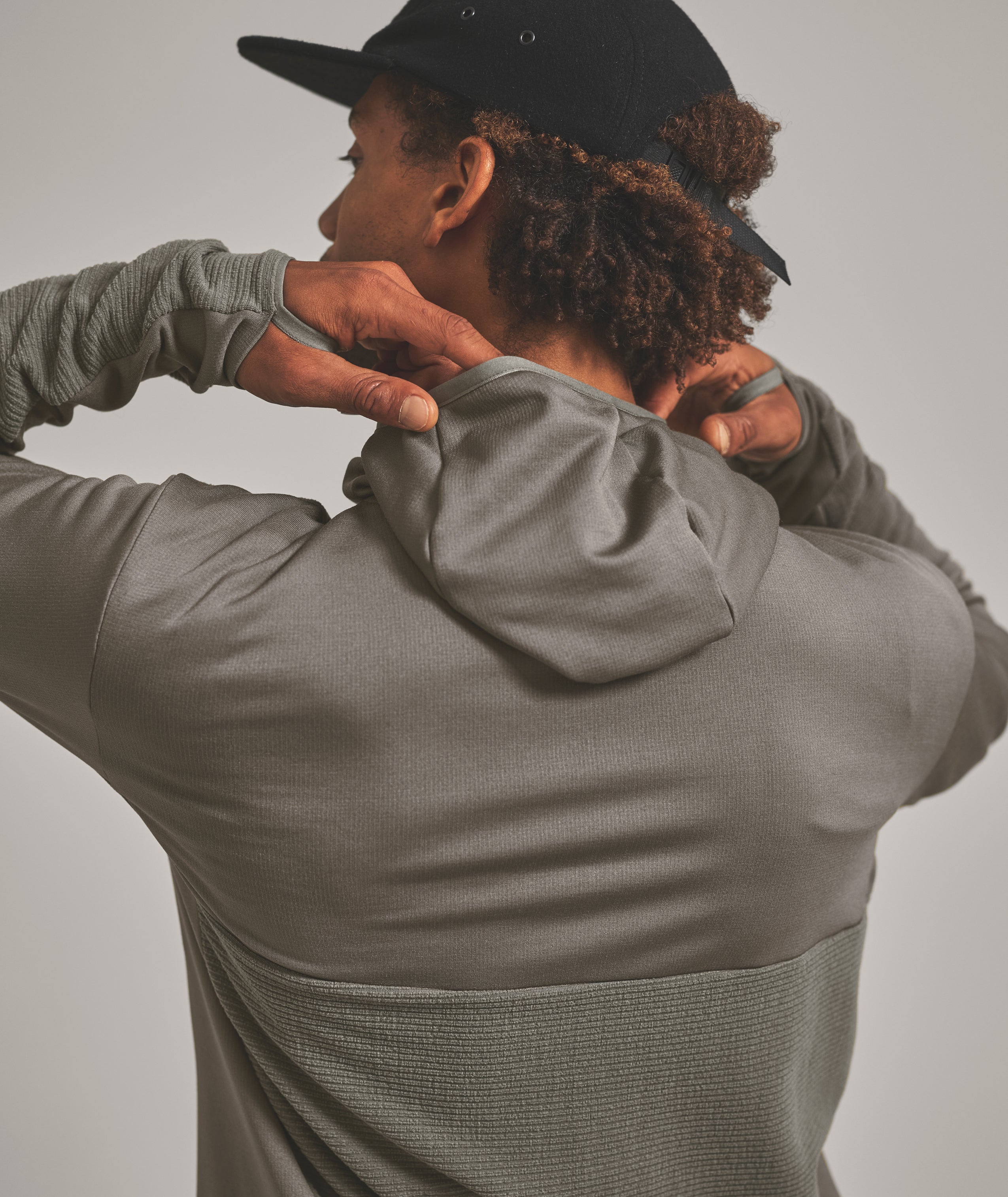 FLEECE CORD HOODIE M