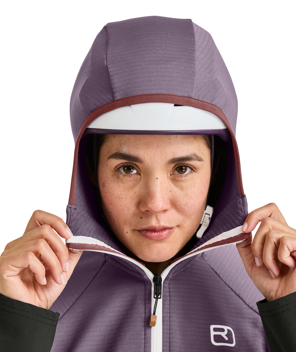 FLEECE RIB HOODY mujer