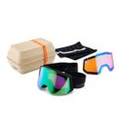 Óculos de proteção SNOWCRAFT S HiPER Preto/Verde - Verde Espelhado + Lente Extra 