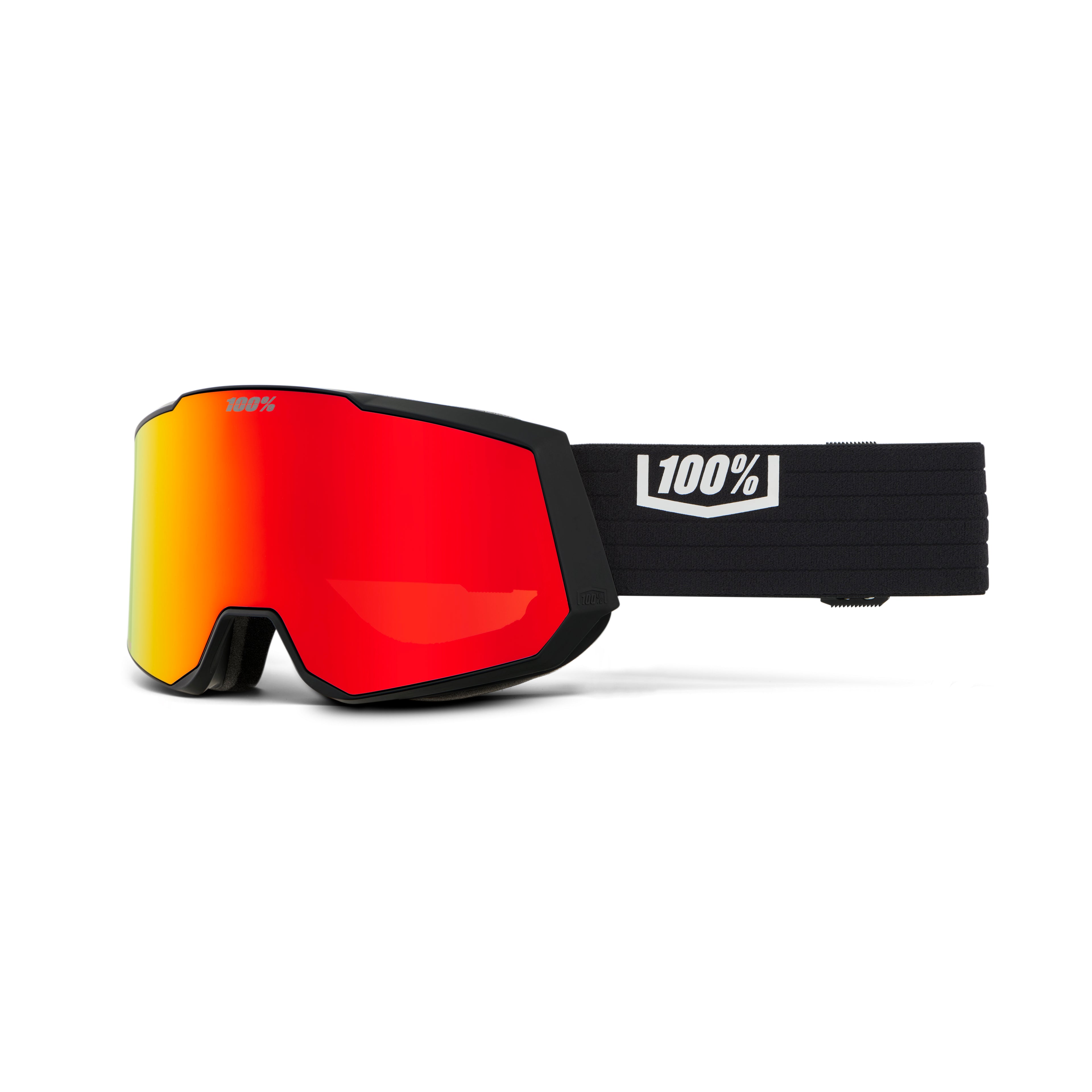 SNOWCRAFT XL HiPER Goggle Black/Red - Mirror Red + Extra Lens