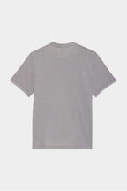The 686 Mens Everywhere drirelease® Tech Tee by 686 is shown laid flat, back side up, against a white background. It features a plain light gray color and short sleeves.