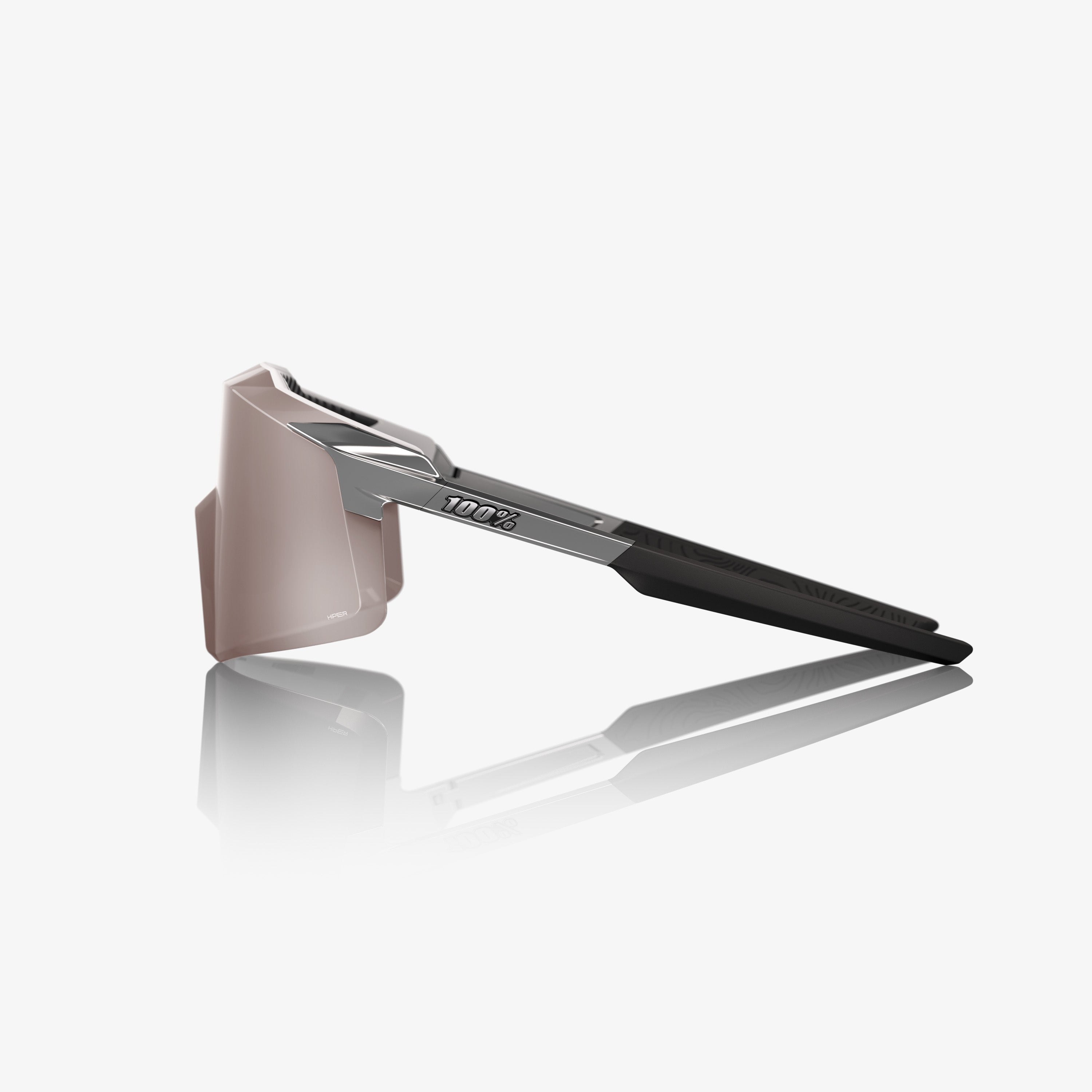 AEROCRAFT - Negro Brillante Cromado - Lente Espejo Plateado HiPER