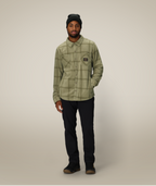 Men's Sierra Fleece Flannel - SAGE BLACK PLAID