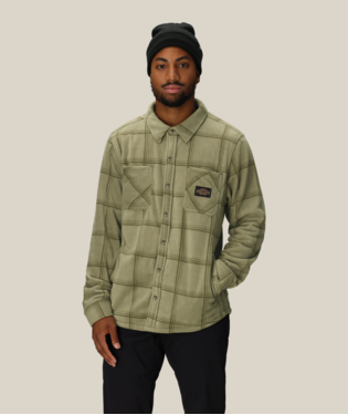 Men's Sierra Fleece Flannel - SAGE BLACK PLAID