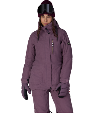 WOMENS SPIRIT™ INSULATED JACKET - BLACK PLUM GRID CORDUROY
