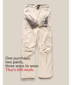WOMENS SMARTY® 3-IN-1 CARGO PANT - LIMESTONE