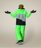 BOYS GEO™ INSULATED JACKET - BOREALIS GREEN COLORBLOCK
