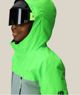 BOYS GEO™ INSULATED JACKET - BOREALIS GREEN COLORBLOCK