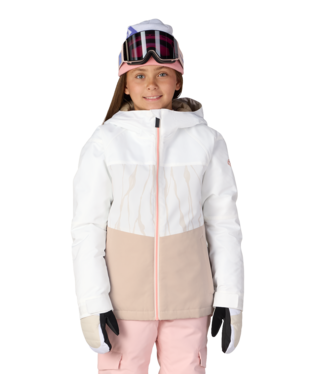 GIRLS ATHENA™ INSULATED JACKET - WHITE LIMESTONE COLORBLOCK