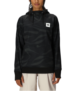 Women's Bonded Fleece Pullover Hoody - BLACK VAPORS