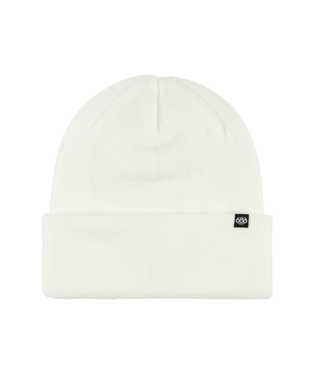 686 STANDARD ROLL UP BEANIE - WHITE