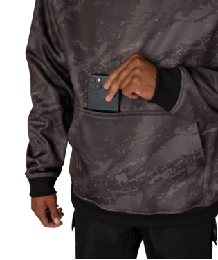 MENS BONDED FLEECE HOODY - CHARCOAL HEMISPHERE