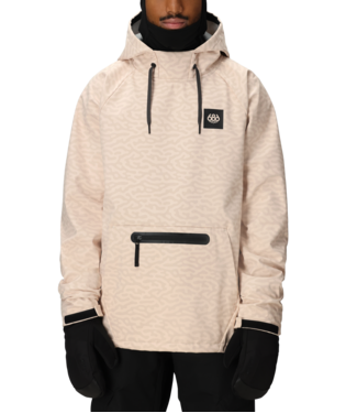 MENS WATERPROOF HYPERCHROMIC PULLOVER HOODY - SMOKEY PINK HAZE