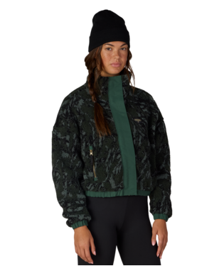 WOMENS OUTPOST SHERPA JACKET - MOSS GREEN SCRATCH CAMO