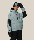 WOMENS OUTLINE™ SHELL ANORAK - DUSTY MARINE GRID