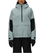 WOMENS OUTLINE™ SHELL ANORAK - DUSTY MARINE GRID