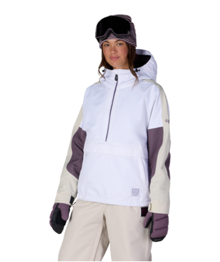 WOMENS OUTLINE™ SHELL ANORAK - WHITE COLORBLOCK