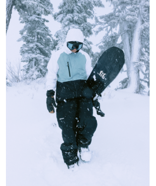 WOMENS GORE-TEX WILLOW™ INSULATED JACKET - DUSTY MARINE COLORBLOCK