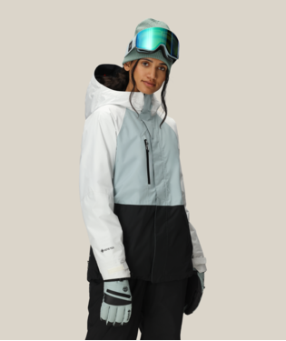 WOMENS GORE-TEX WILLOW™ INSULATED JACKET - DUSTY MARINE COLORBLOCK