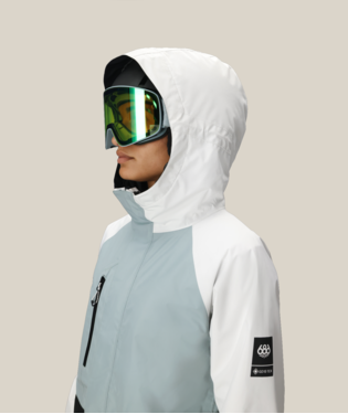 WOMENS GORE-TEX WILLOW™ INSULATED JACKET - DUSTY MARINE COLORBLOCK