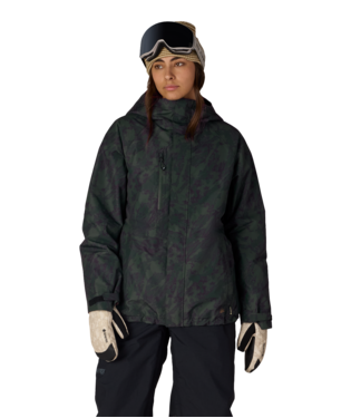WOMENS GORE-TEX WILLOW™ INSULATED JACKET - MOSS GREEN SCRATCH CAMO
