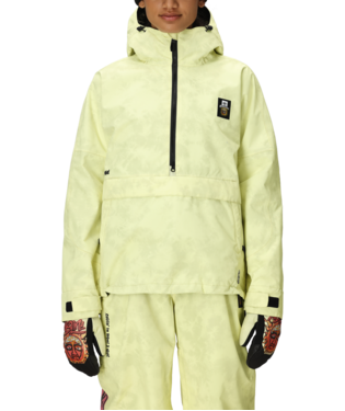 WOMENS 686 SUBLIME SHELL ANORAK - SUBLIME YELLOW TIE DYE