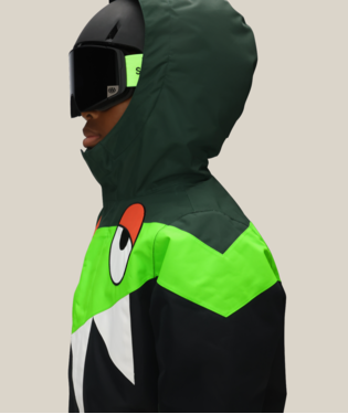 BOYS SNAGGLETOOTH OWEN INSULATED JACKET - BOREALIS GREEN COLORBLOCK