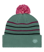 YOUTH POM BEANIE - DUSTY MARINE COLORBLOCK