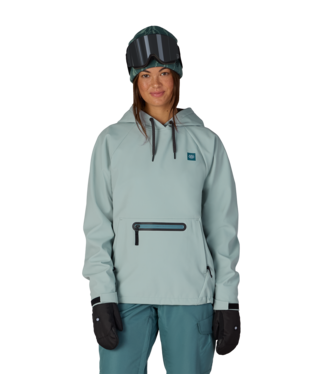WOMENS WATERPROOF HOODY - DUSTY MARINE