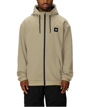 MENS BONDED FLEECE ZIP HOODY - SAGE