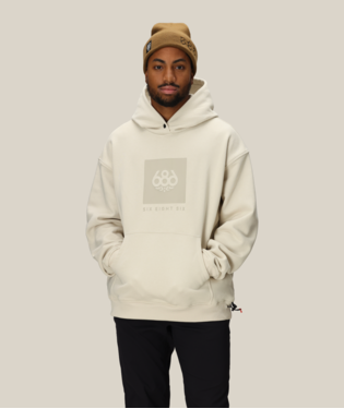 KNOCKOUT LOGO PREMIUM HEAVYWEIGHT PULLOVER HOODY - LIMESTONE