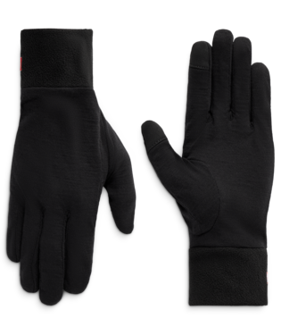 MENS MERINO WOOL GLOVE LINER - BLACK HEATHER