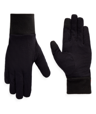 WOMENS MERINO WOOL GLOVE LINER - BLACK HEATHER
