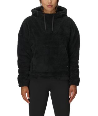 WOMENS SHERPA HOODY - BLACK