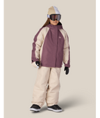 GIRLS HOLOGRAM™ INSULATED JACKET - BLACK PLUM COLORBLOCK