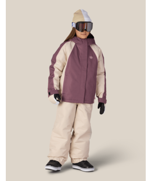 GIRLS HOLOGRAM™ INSULATED JACKET - BLACK PLUM COLORBLOCK