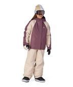 GIRLS HOLOGRAM™ INSULATED JACKET - BLACK PLUM COLORBLOCK