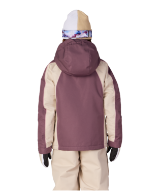 GIRLS HOLOGRAM™ INSULATED JACKET - BLACK PLUM COLORBLOCK