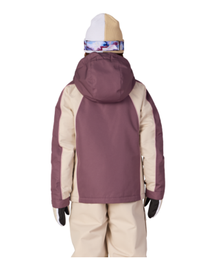 GIRLS HOLOGRAM™ INSULATED JACKET - BLACK PLUM COLORBLOCK