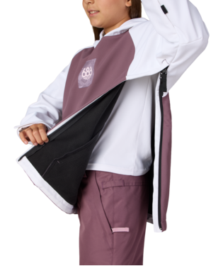 YOUTH WATERPROOF HOODY - WHITE COLORBLOCK
