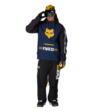 MENS FOX RACING WATERPROOF HOODY - FOX NAVY COLORBLOCK