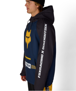 MENS FOX RACING WATERPROOF HOODY - FOX NAVY COLORBLOCK