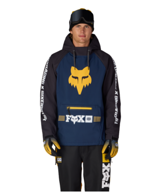 MENS FOX RACING WATERPROOF HOODY - FOX NAVY COLORBLOCK